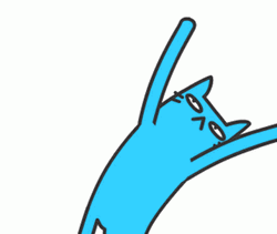 Funny Blue Cat Jumping Up And Down GIF