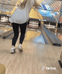 Funny Bowling Ball Fail Slide Fall GIF