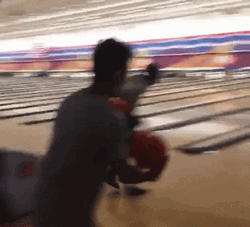Funny Bowling Gutter Ball GIF