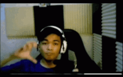 Funny Boy Hand Heart Choke GIF
