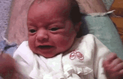 Funny Bug Eyed Baby Horrified GIF