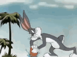 Funny Bugs Bunny Sawing Out City GIF