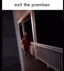 Funny Bye Guy Jumping From A Balcony GIF