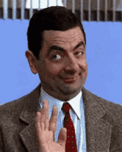 Funny Bye Mr Bean Waving GIF