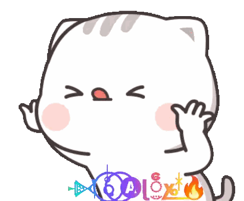 Funny Cartoon Cat With 6A8x Sticker