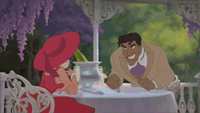 Funny Cartoon Couple Rawr At Each Other GIF