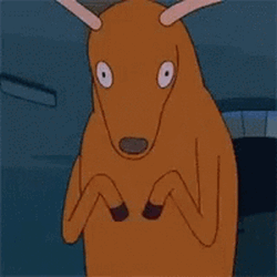 Funny Cartoon Deer Hands GIF