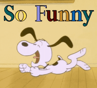 Funny Cartoon Dog Lying On Floor GIF