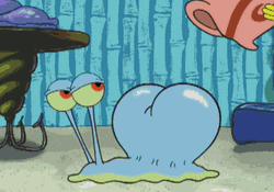 Funny Cartoon Gary Removes Shell GIF