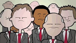 Funny Cartoon Men In Suit GIF