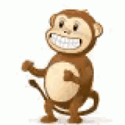 Funny Cartoon Monkey Happy Dance GIF