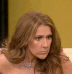 Funny Celine Dion Looking Around GIF