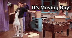 Funny Chandler And Joey Its Moving Day GIF