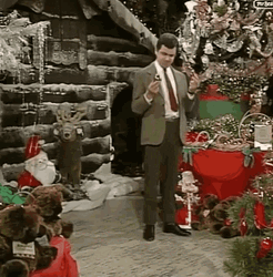 Funny Christmas Confused Mr. Bean