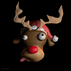 Funny Christmas WeirdReindeer GIF