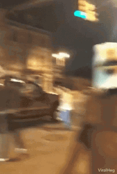 Funny Chubby Guy Wearing Eagle Head GIF