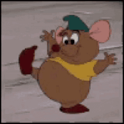 Funny Cinderella Mouse Raising Feet GIF