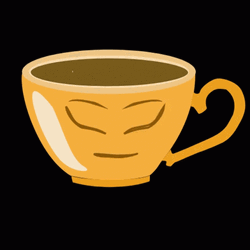 Funny Coffee Cup Face GIF