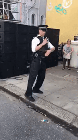 Funny Cop Smooth Dancing GIF