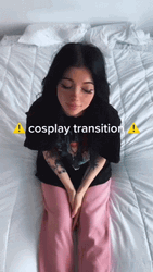Funny Cosplay Transition Among Us Crew GIF