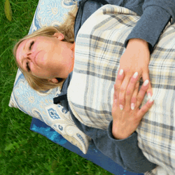 Funny Couple Goodnight Sleep Outside GIF