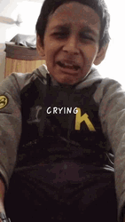 Funny Crying Kid Boy Selfie Video GIF