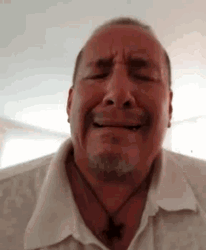 Funny Crying Man Jaw Gaping GIF