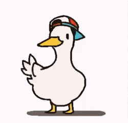 Funny Dancing Duck Spinning  GIF