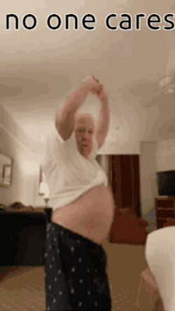 Funny Dancing Grandpa No One Cares GIF