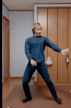 Funny Dancing Hyper Blonde Man GIF