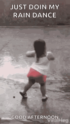 Funny Dancing Little Girl Rain Dance GIF