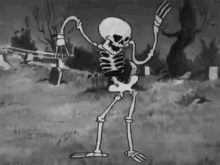 Funny Dancing Skeleton Long Hands