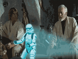 Funny Dancing Star Wars Star Trooper Hologram GIF