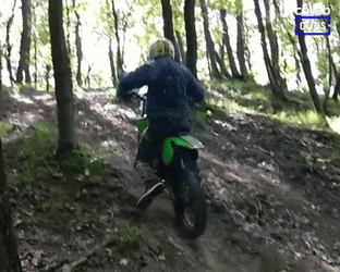 Funny Dirt Bike Fails Falling In Trail GIF