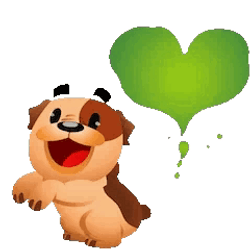 Funny Dog Emoji Heart Fart GIF