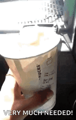 Funny Dog Meme Eating Starbucks GIF