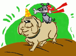 Funny Dog Moving With Another Dog GIF