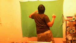 Funny Dude Imagining Green Screen Dancing  GIF