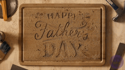 Funny Dusted Happy Fathers Day Sign GIF