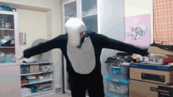 Funny Eagle Man Costume GIF