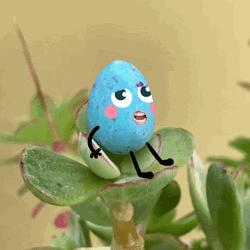 Funny Easter Blue Egg Singing GIF