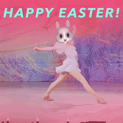 Funny Easter Bunny Ballet GIF