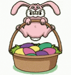 Funny Easter Bunny Egg Popping GIF