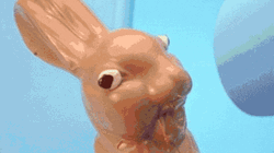 Funny Easter Chocolate Bunny Melting GIF