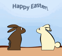 Funny Easter Happy Bunny Butt Hurts GIF
