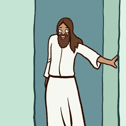 Funny Easter Jesus Walking Away GIF