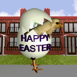 Funny Easter Massive Chick Running Away