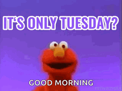 Funny Elmo It's Only Tuesday Sesame Street GIF