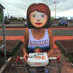 Funny Emoji Face Swap Pizza Slices GIF