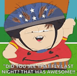 Funny Eric Cartman Awesome Flight GIF